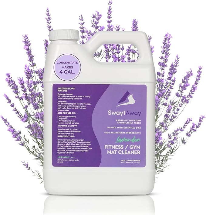 SwaytAway Fitness Mat Cleaner Concentrate – 32oz Lavender Essential Oil Formula by MintBucketBrands