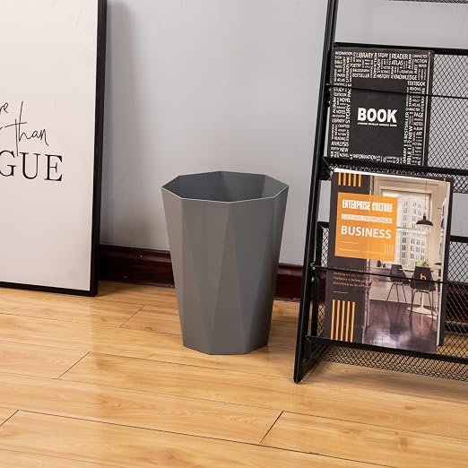 12L Trash Can Wastebasket Plastic Trash Bin Garbage Container Rubbish Can Paper - Image 6