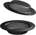2 Pcs Black Stainless Steel Mesh Sink Drain Strainer, 3.54" Top/2.16" Kitchen by BESSEEK