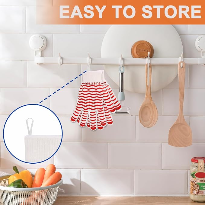 Oven Gloves 932°F Heat Resistant Oven Mitts - Image 7