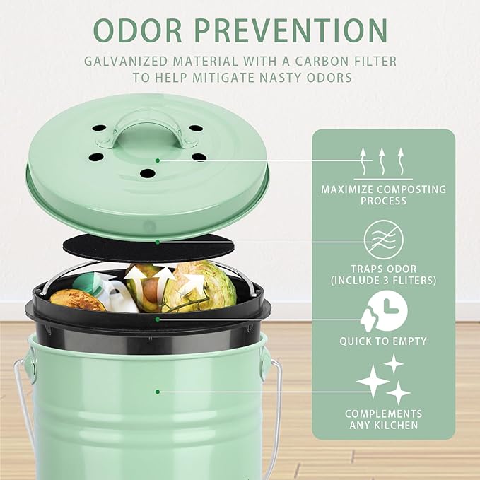 Vipush Kitchen Countertop Compost Bin - Image 2