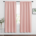 RYB HOME Peach Blush Rod Pocket Blackout Curtains by RYBHOME