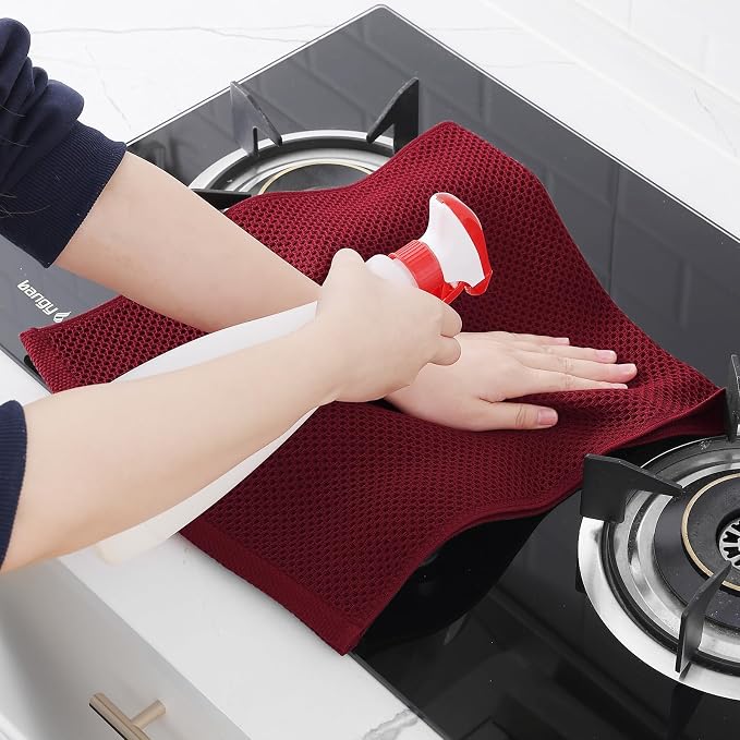 Homaxy 100% Cotton Waffle Weave Kitchen Dish Towels, Ultra Soft Absorbent Quick - Image 5