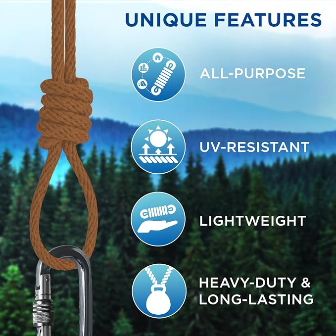 TECEUM Cotton Rope 3/16” – 100 FT – Strong All-Purpose Braided Rope – Natural - Image 4