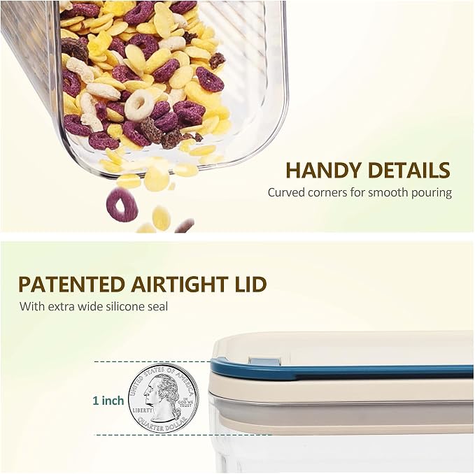 Flip-Lock Airtight Food Storage Containers 4-PC, Leakproof Ring Seal Top - Image 3