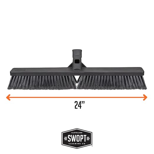 SWOPT 24” Standard Multi-Surface Push Broom Head — Indoor and Outdoor Push - Image 6