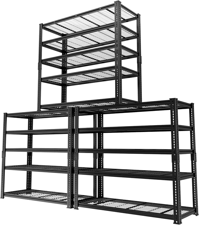 Storage Shelves Heavy Duty, 5-tier Adjustable Metal Industrial Utility Shelf by ROOMTEC