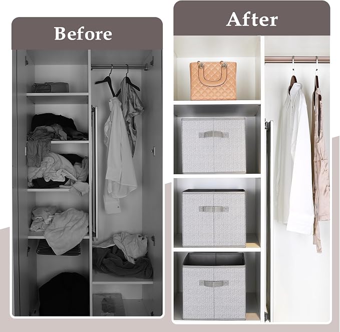 WUIKE Closet Storage Bins, Trapezoid Storage Boxes - Image 5