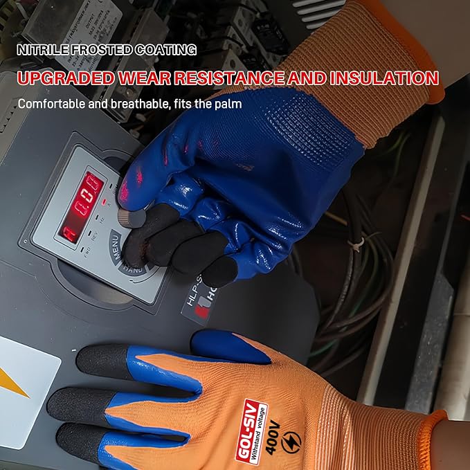 Electrical Gloves For Men - 400V Low Voltage Insulated Electrician Safety Gloves - Image 5