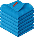 Artoid Mode 100% Cotton Sky Blue Waffle Weave Kitchen Dish Cloths, 12x12 Inch by ArtoidMode
