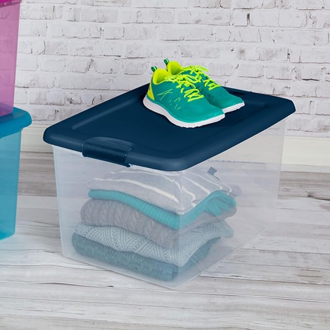 Sterilite 6-Pack Color Program, Large Clear Plastic Storage Bins - Image 4