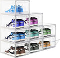 9 Pack Thicken Shoe Organizer Stackable Upgraded Sturdy Transparent Shoe by DAYOOH
