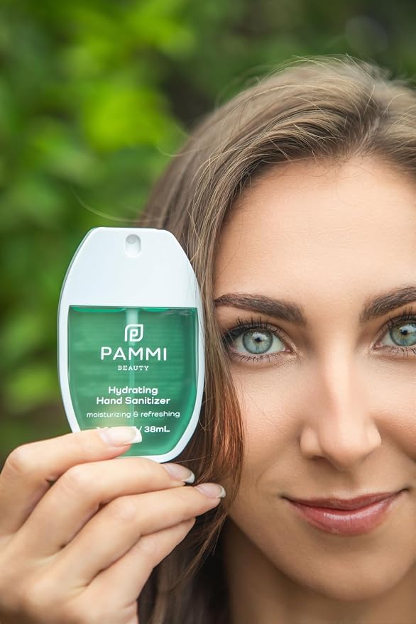 PAMMI Power Mist Hydrating Hand Sanitizer Spray, Portable Travel Size Pocket - Image 3