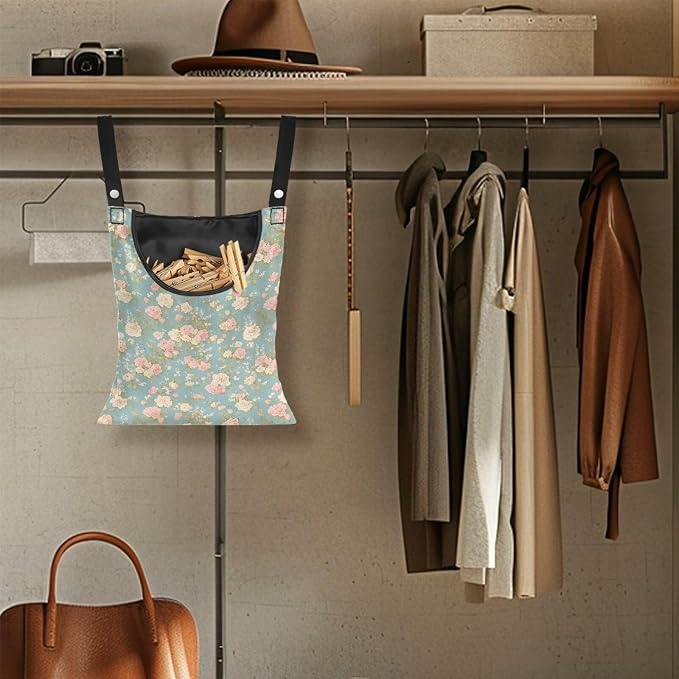 Clothes Pin Hanging Bag with Big Opening Storage Clothes Pins & Mini - Image 4