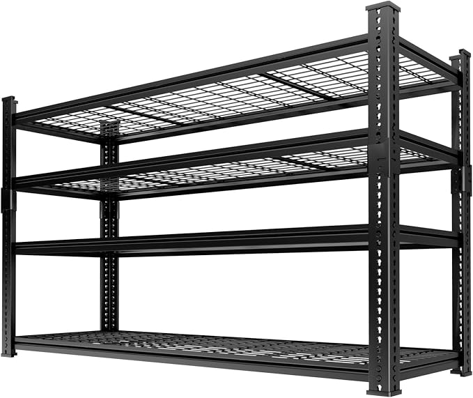 Storage Shelves Heavy Duty, 4-tier Adjustable Metal Industrial Utility Shelf - Image 7