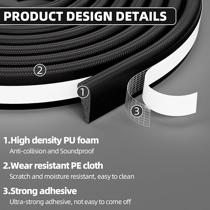 196" Wedge Weather Stripping Door Seal Strip - Image 3