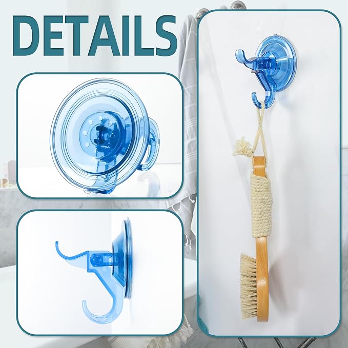 Antimbee Suction Hooks, 10 Pack Reusable Hangers, Removable Small Suction Cups - Image 2