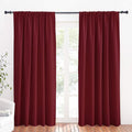 RYB HOME Large Curtains for Living Room 84 inches Length, W 70 x L 84, Burgundy by RYBHOME