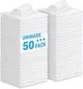 Shop Towel Rags, 50 Pack Reusable Shop Rags Bulk Microfiber Cleaning Cloth Lint by Unimade