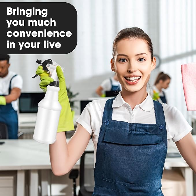 Eccliy 12 Pcs 16 Oz Plastic Spray Bottle, Adjustable Empty Reusable Sprayer - Image 7