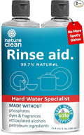 Nature Clean Natural Dishwasher Rinse Aid Liquid, Plant-Based Dishwasher Drying by NatureClean