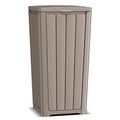 EasyUp Exterior Waste Bin with Cover, Weather-Resistant and UV-Protected Resin by EASYUP