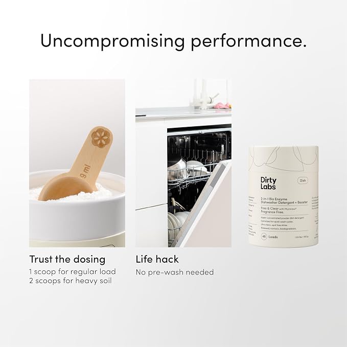 Dirty Labs | Dishwasher Detergent and Booster | Scent Free | 48 Loads | Ultra - Image 7