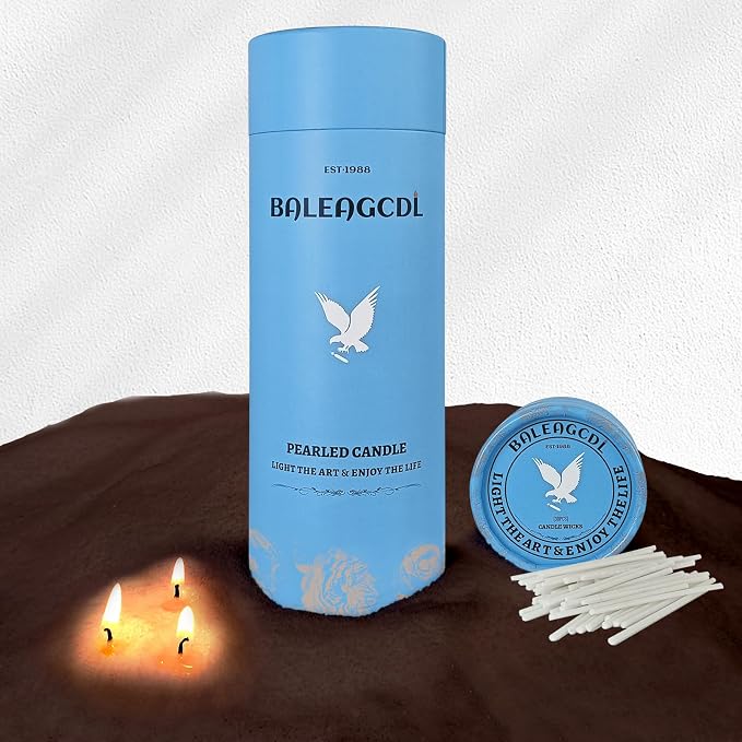 Unscented Brown Pearled Candle 18oz Luxury Sand Candle Granulated Wax by ZECHKAVAA