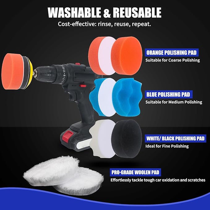 133 PCS Sanding Disc Drill Polishing Kit Sanding Attachment, 3 Inch Wet Dry - Image 5