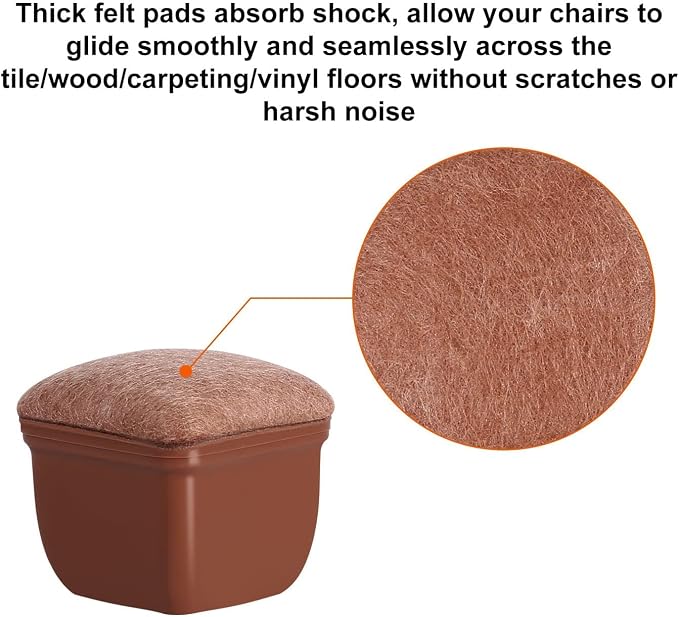 Ezprotekt 24 Pcs Square Chair Leg Floor Protectors - Image 2