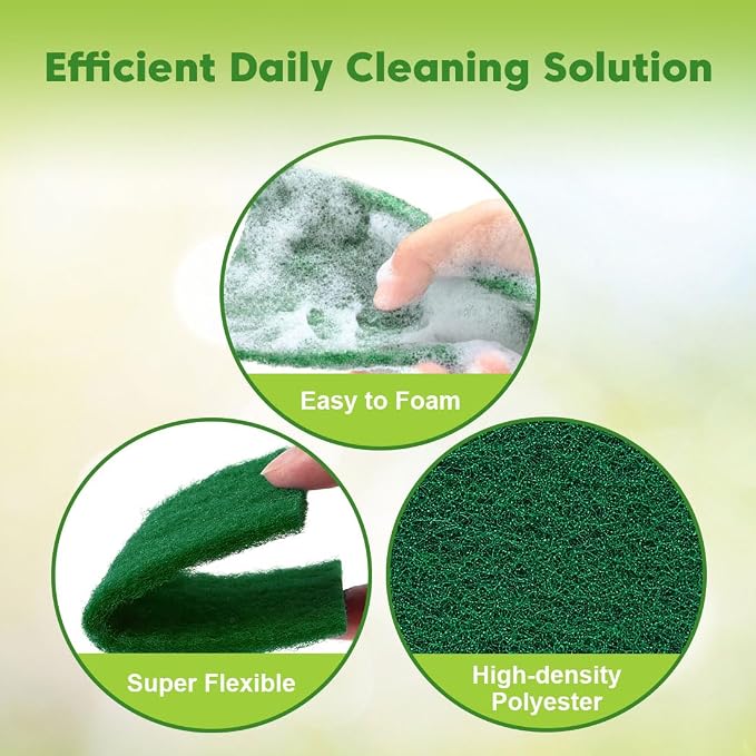 Heavy Duty Scouring Pads, Garage and Outdoors, Reusable Dish Scrubber Pads - Image 3