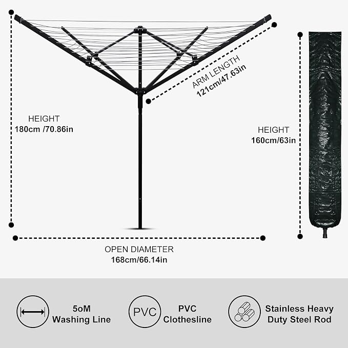 Umbrella Clothesline Outdoor - Image 2
