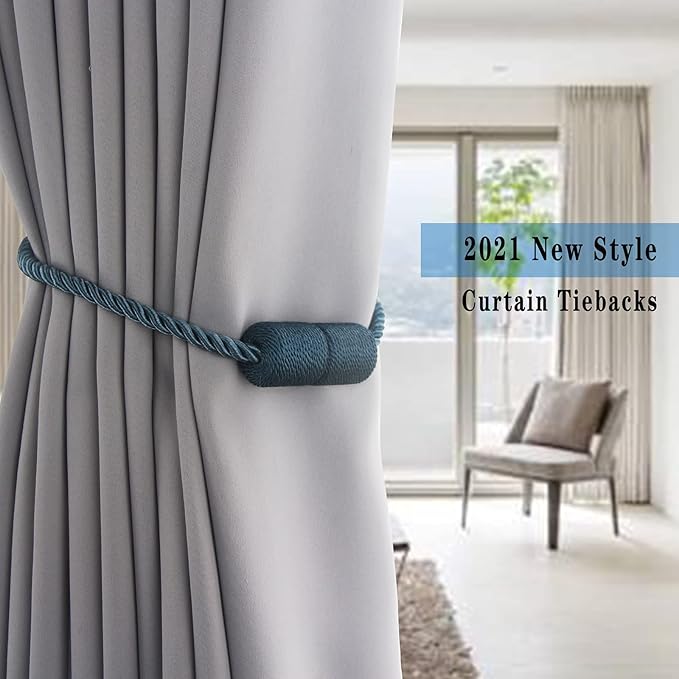 2 Pack Strong Magnetic Curtain Tiebacks Outdoor Elegant Decorative Tie Backs - Image 6