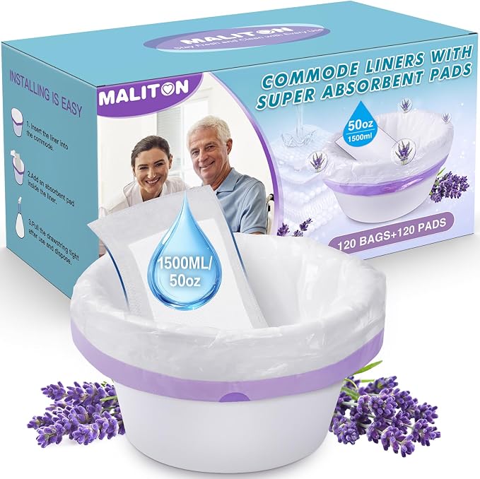 Maliton 120 Commode Liners by Maliton