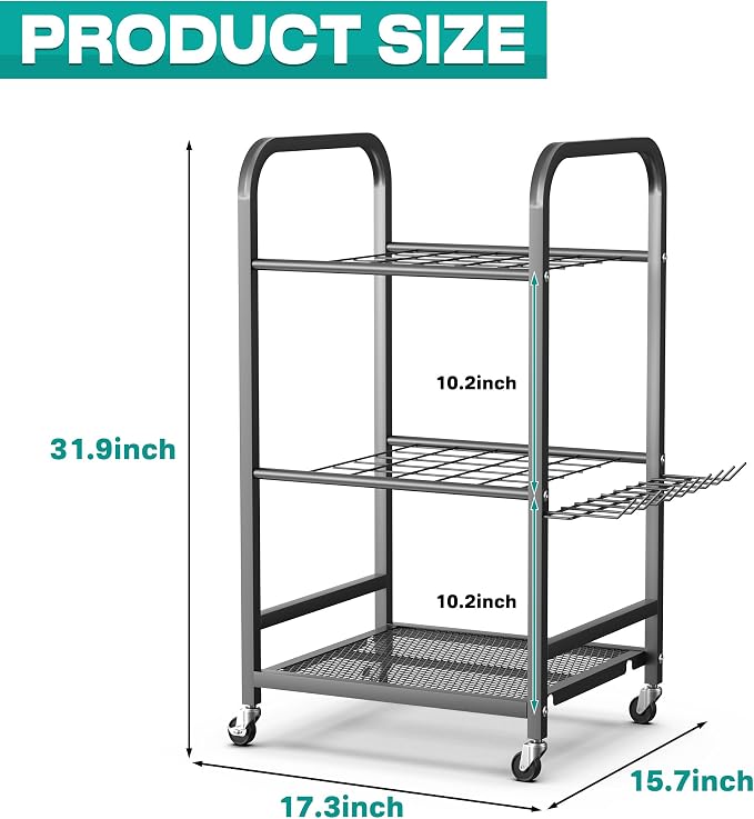 EVERHANGER Garden Tool Organizer and Storage, Yard Tool Stand Garage Tool - Image 2