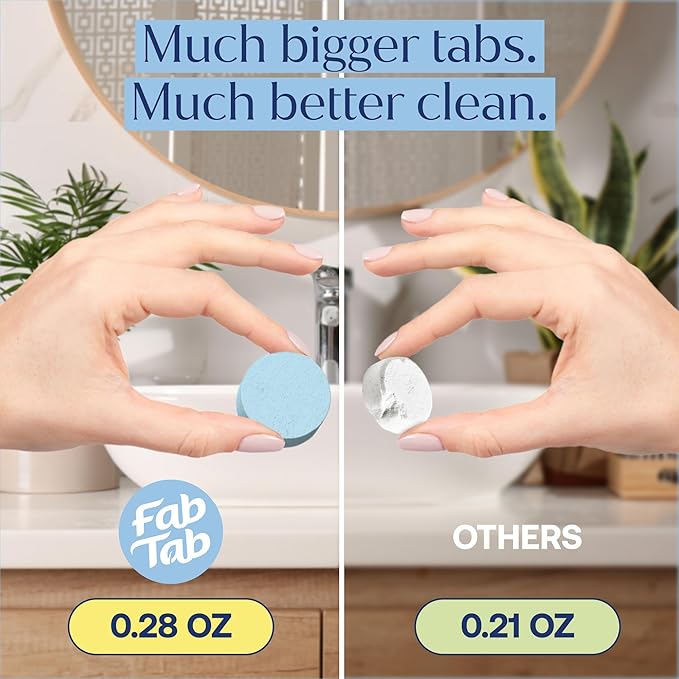 Fab Tab Toilet Bowl Cleaner Tablets, Powerful Stain Removal, No Harsh Chemicals - Image 4