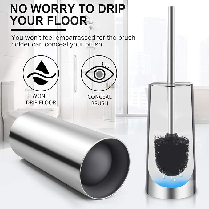 Toilet Brush and Holder, 2 Pack Toilet Brush - Image 5