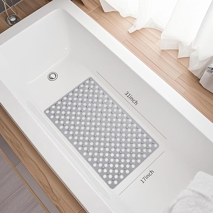 Non Slip Bathtub Mat and Shower Mat 31x17 inch, Bath Mat - Image 8