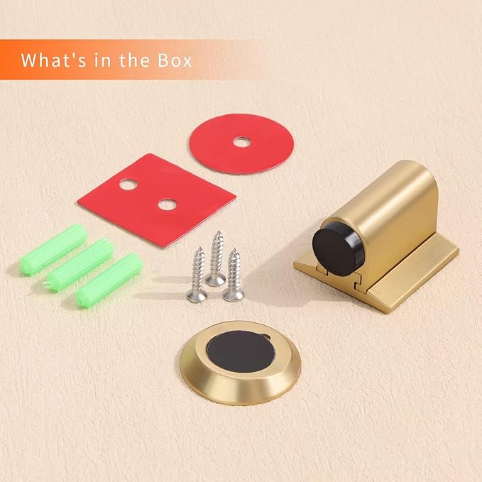 Bak Bo Magnetic Door Stoppers 4 Pack Bottom of Door Holder Keep Door Open No - Image 5