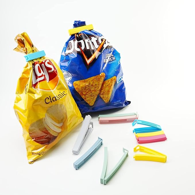 32 PCS Plastic Chip Clips for Food Packages, Curved Design Sealing Bag Clips - Image 5