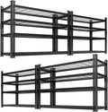 Storage Shelves Heavy Duty 4 PCS, 4-tier Adjustable Metal Industrial Utility by ROOMTEC