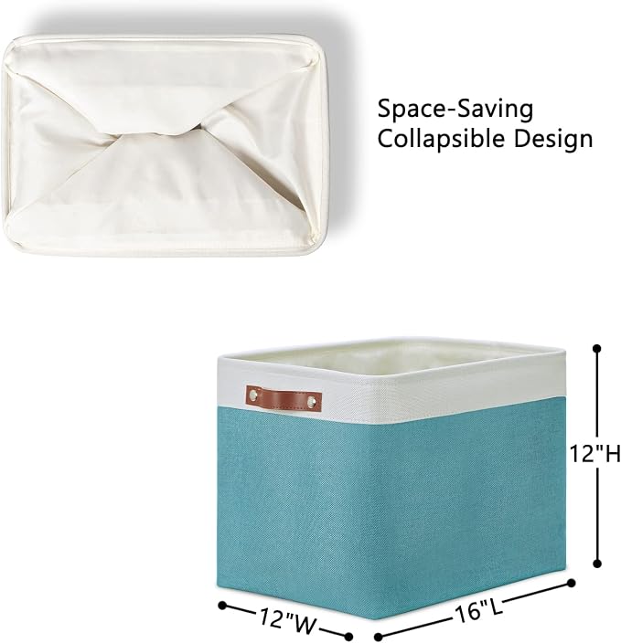 DULLEMELO Large Closet Storage Baskets Canvas Storage Baskets - Image 2