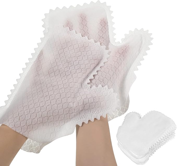 60 Pieces White Microfiber Dusting Gloves Artisan Dusting Mitt Microfiber Cloth by Patelai