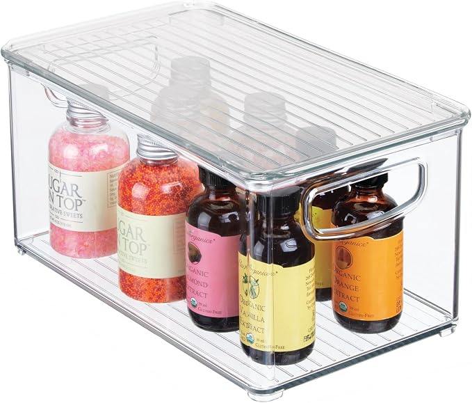 mDesign Plastic Deep Storage Bin Box Container - Image 8