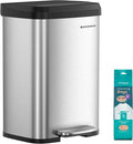 SONGMICS Kitchen Trash Can, 13 Gallon Stainless Steel Garbage Can, by SONGMICSbySONGMICSHOME