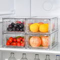 4Pack Clear Stackable Kitchen Storage Organizer, Pantry Organizers and Storage by Clemate