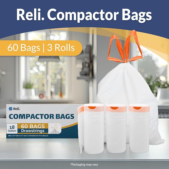 Reli. 18 Gallon Trash Compactor Bags | 2 Mil Heavy Duty | Compatible - Image 2