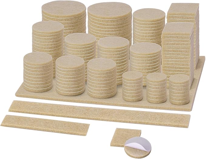BALEINE 300PCS Felt Furniture Pads, Scratch-Reducing Floor Protectors by BALEINE