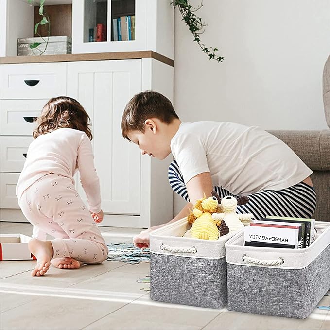 HNZIGE Large Fabric Storage Baskets - Image 4
