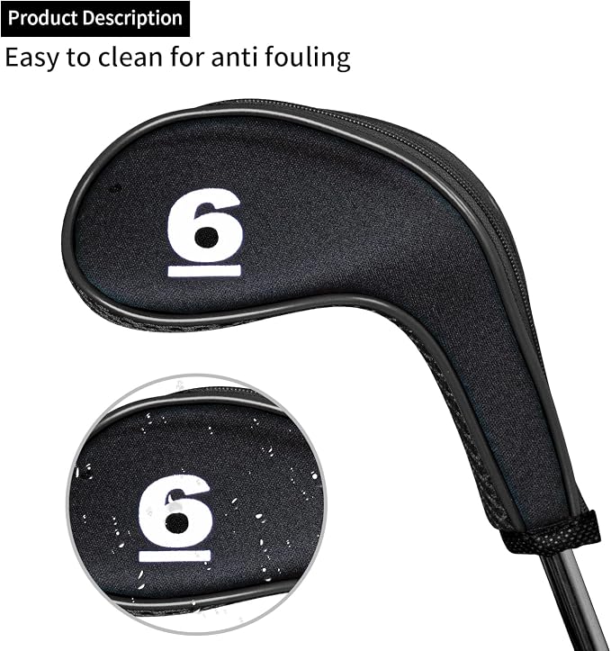 Golf 12pcs Thick Synthetic Golf Iron Head Covers Set Headcover Fit All Brands - Image 4